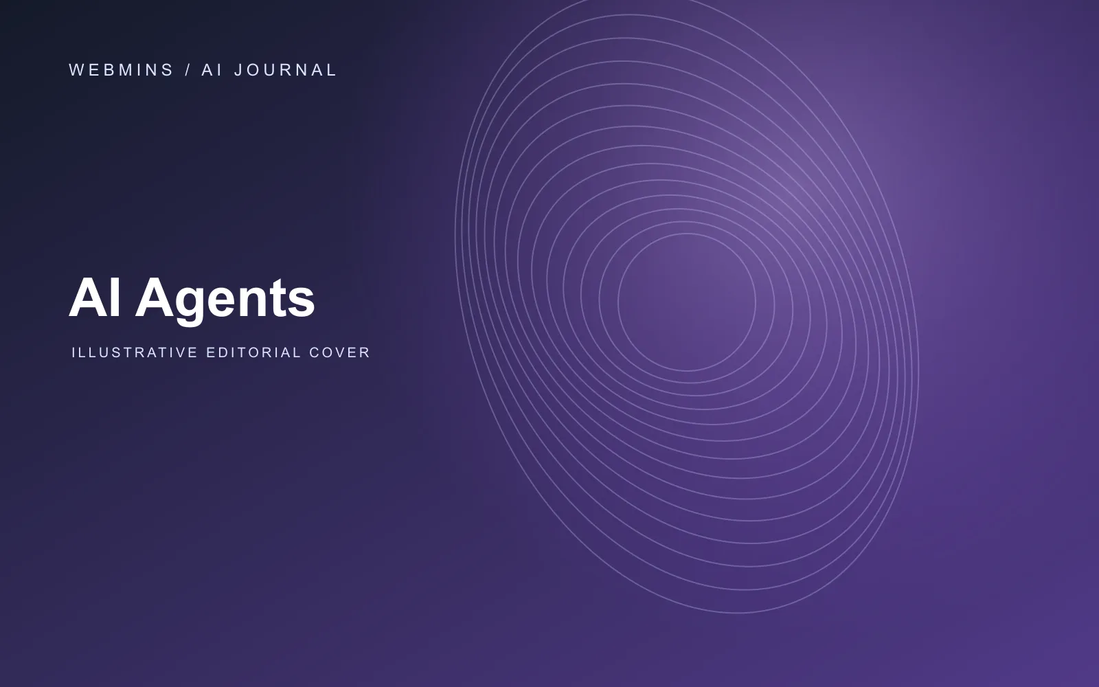 Abstract editorial illustration for AI Agents