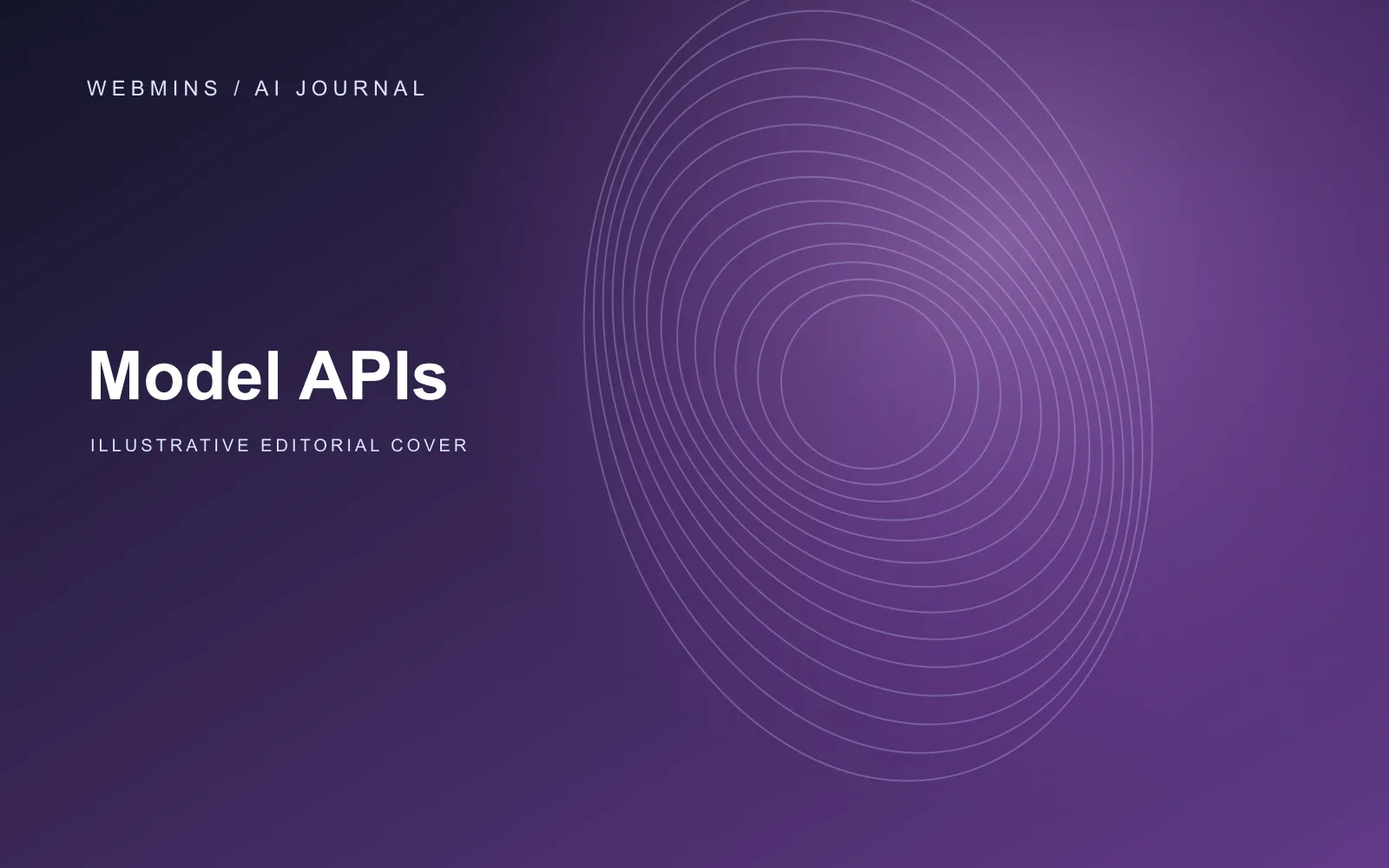 Abstract editorial illustration for Model APIs