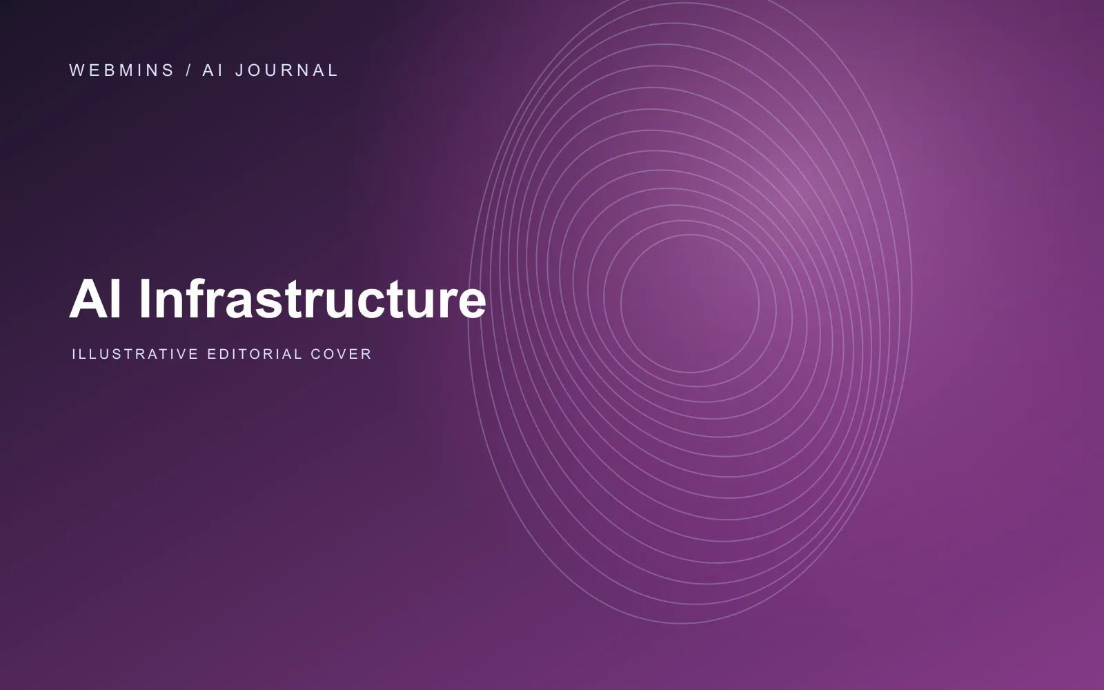 Abstract editorial illustration for AI Infrastructure