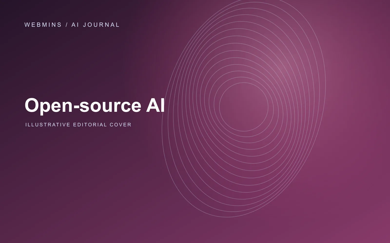 Abstract editorial illustration for Open-source AI