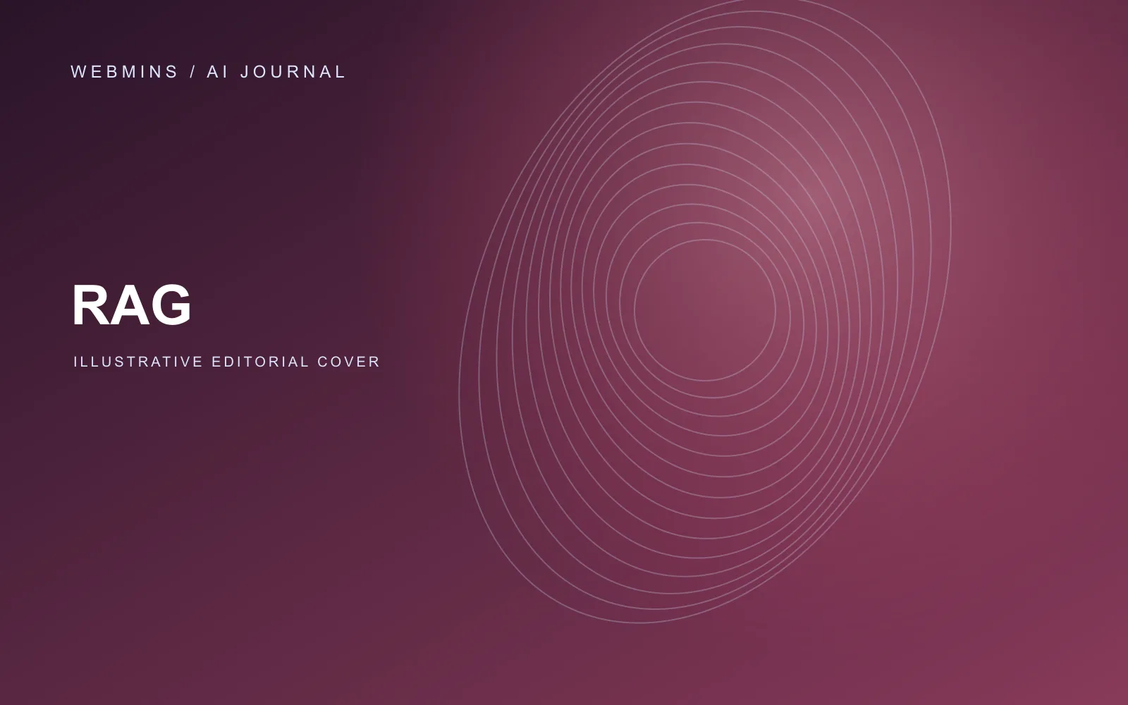 Abstract editorial illustration for RAG