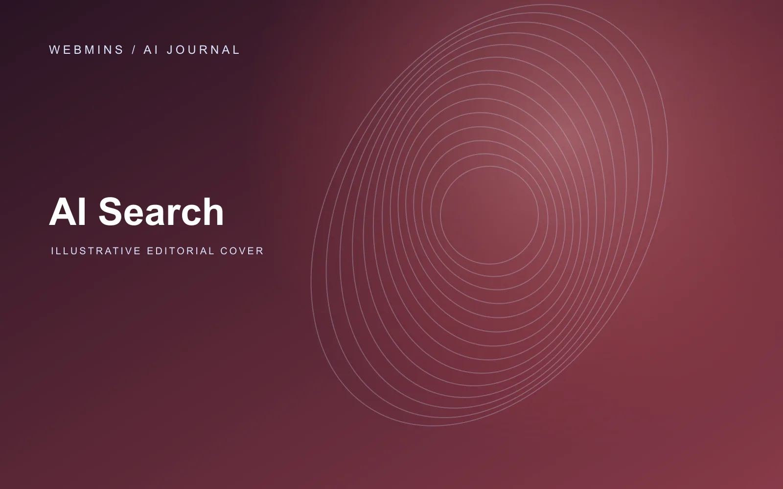 Abstract editorial illustration for AI Search